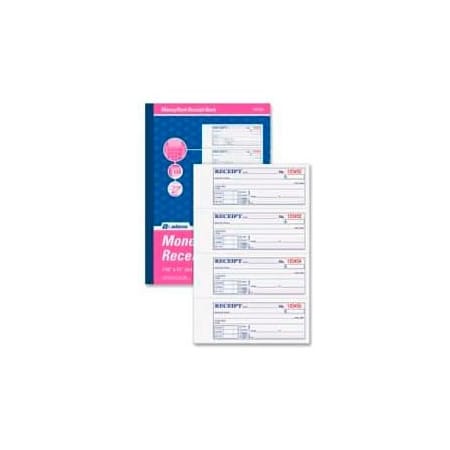 Adams Mfg Adams Money/Rent Receipt Book, 3-Part, Carbonless, 7-5/8" x 11", 100 Sets TC1182
